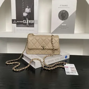 Chanel AP4592 25S Mini Flap Lambskin Apricot gold