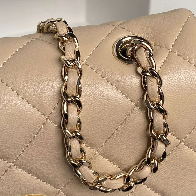 Chanel AP4592 25S Mini Flap Lambskin Apricot gold