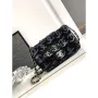 Chanel A09888 25C Evening Black & white sequin mini AS4561  limited edition Lambskin