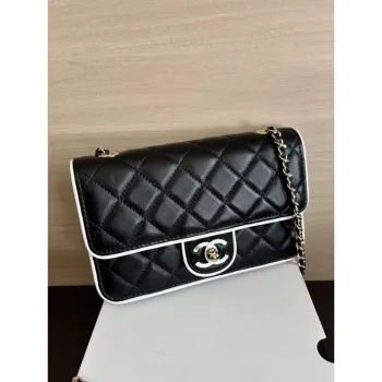Chanel  AP4511  Spring Summer 2025 Pre collection Wallet On Chain Black & White