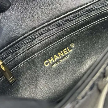 Chanel AS2431 Mini Classic Handbag With Top Handle Patent calfskin CC19020