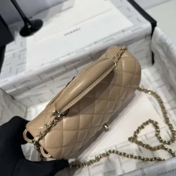 Chanel AS2431 Mini Classic Handbag With Top Handle Lambskin CC19019