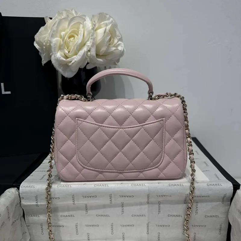 Chanel AS2431 Mini Classic Handbag With Top Handle Lambskin CC19017