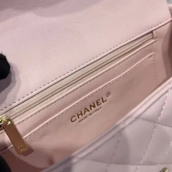 Chanel AS2431 Mini Classic Handbag With Top Handle Lambskin CC19017