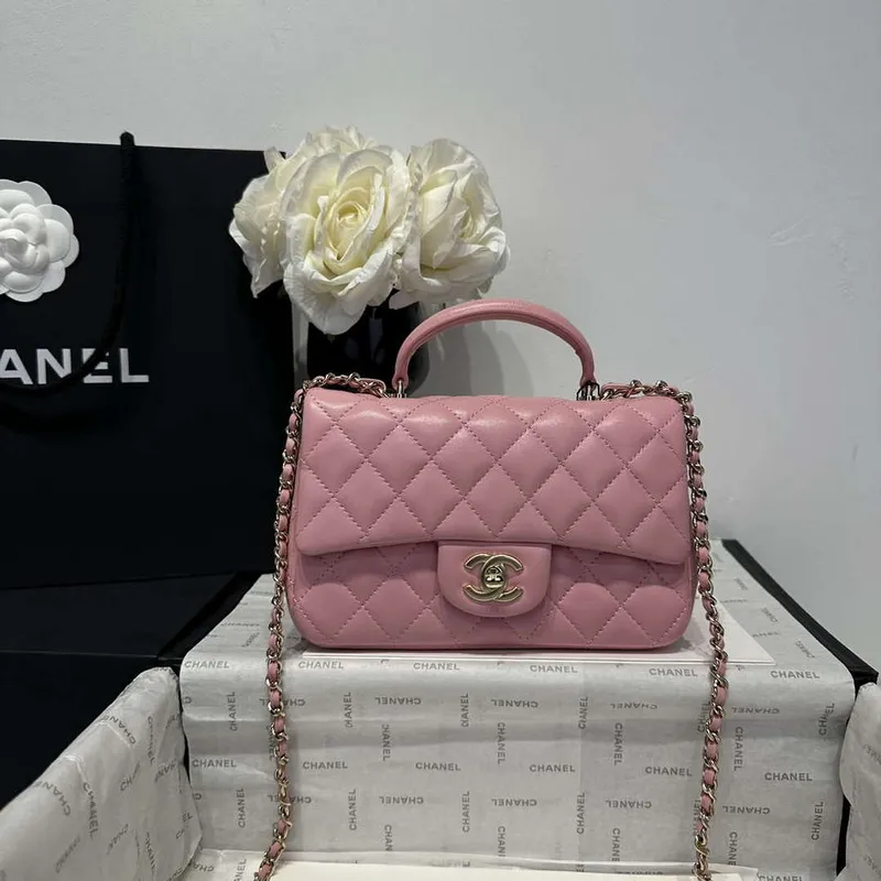 Chanel AS2431 Mini Classic Handbag With Top Handle Lambskin CC19016