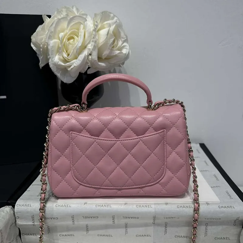 Chanel AS2431 Mini Classic Handbag With Top Handle Lambskin CC19016