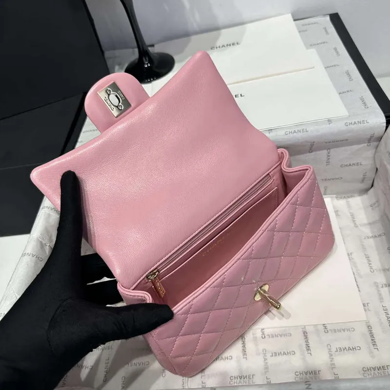 Chanel AS2431 Mini Classic Handbag With Top Handle Lambskin CC19016