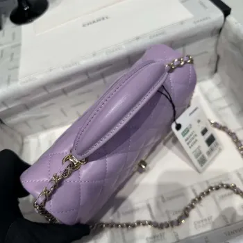 Chanel AS2431 Mini Classic Handbag With Top Handle Lambskin CC19015