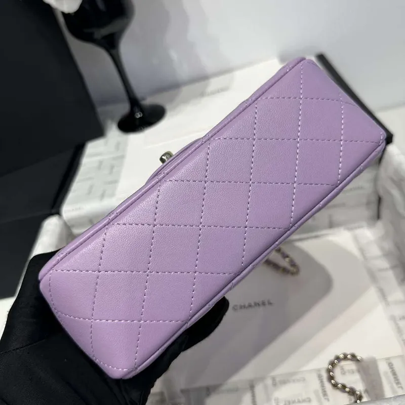 Chanel AS2431 Mini Classic Handbag With Top Handle Lambskin CC19015