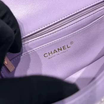 Chanel AS2431 Mini Classic Handbag With Top Handle Lambskin CC19015