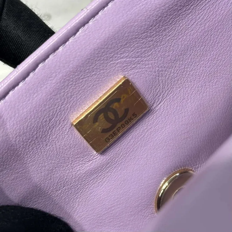 Chanel AS2431 Mini Classic Handbag With Top Handle Lambskin CC19015