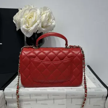 Chanel AS2431 Mini Classic Handbag With Top Handle Lambskin CC19014