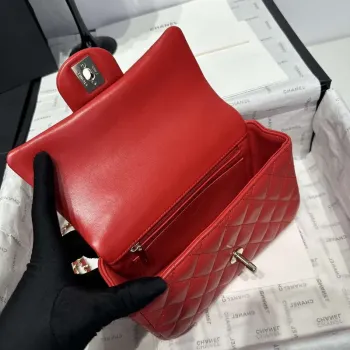 Chanel AS2431 Mini Classic Handbag With Top Handle Lambskin CC19014