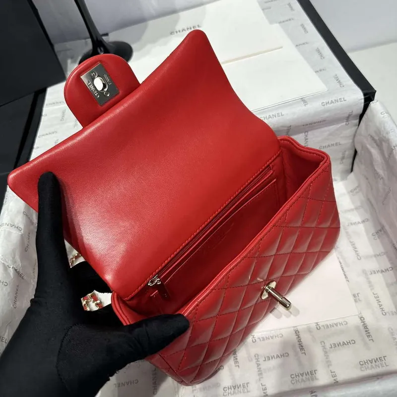 Chanel AS2431 Mini Classic Handbag With Top Handle Lambskin CC19014