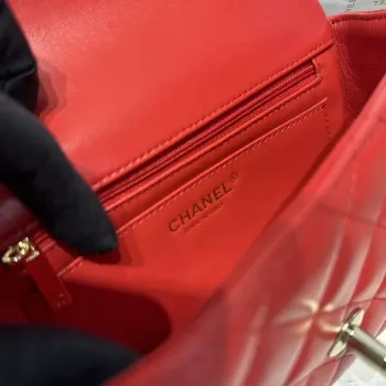 Chanel AS2431 Mini Classic Handbag With Top Handle Lambskin CC19014