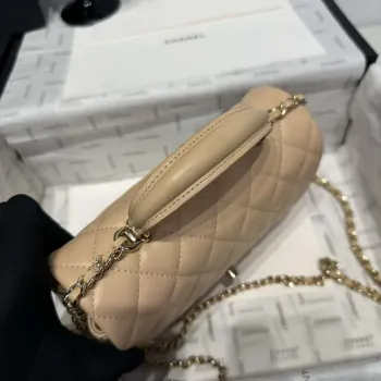 Chanel AS2431 Mini Classic Handbag With Top Handle Lambskin CC19013