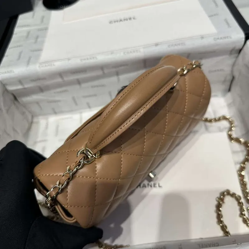 Chanel AS2431 Mini Classic Handbag With Top Handle Lambskin CC19012