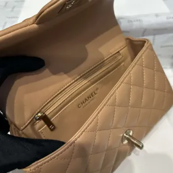 Chanel AS2431 Mini Classic Handbag With Top Handle Lambskin CC19012