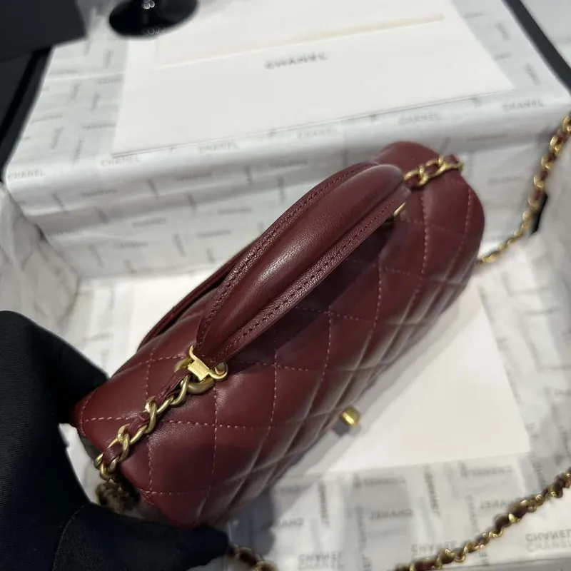 Chanel AS2431 Mini Classic Handbag With Top Handle Lambskin CC19011