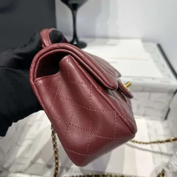 Chanel AS2431 Mini Classic Handbag With Top Handle Lambskin CC19011