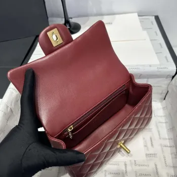 Chanel AS2431 Mini Classic Handbag With Top Handle Lambskin CC19011