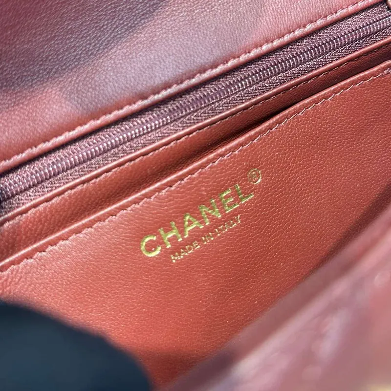 Chanel AS2431 Mini Classic Handbag With Top Handle Lambskin CC19011