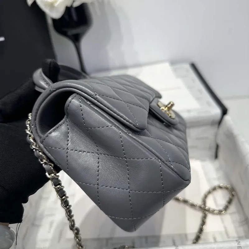 Chanel AS2431 Mini Classic Handbag With Top Handle Lambskin CC19010
