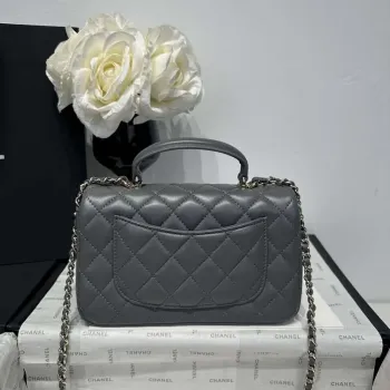 Chanel AS2431 Mini Classic Handbag With Top Handle Lambskin CC19010
