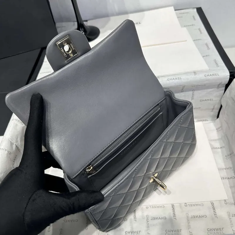 Chanel AS2431 Mini Classic Handbag With Top Handle Lambskin CC19010