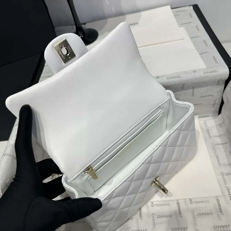 Chanel AS2431 Mini Classic Handbag With Top Handle Lambskin CC19009