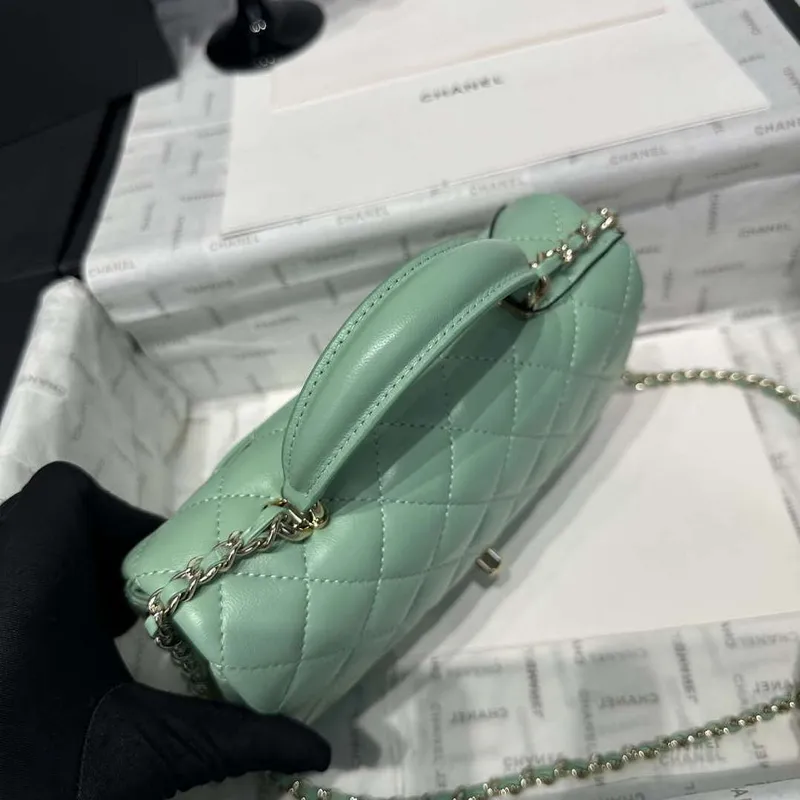 Chanel AS2431 Mini Classic Handbag With Top Handle Lambskin CC19008
