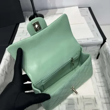 Chanel AS2431 Mini Classic Handbag With Top Handle Lambskin CC19008