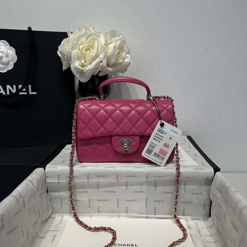 Chanel AS2431 Mini Classic Handbag With Top Handle Lambskin CC19007