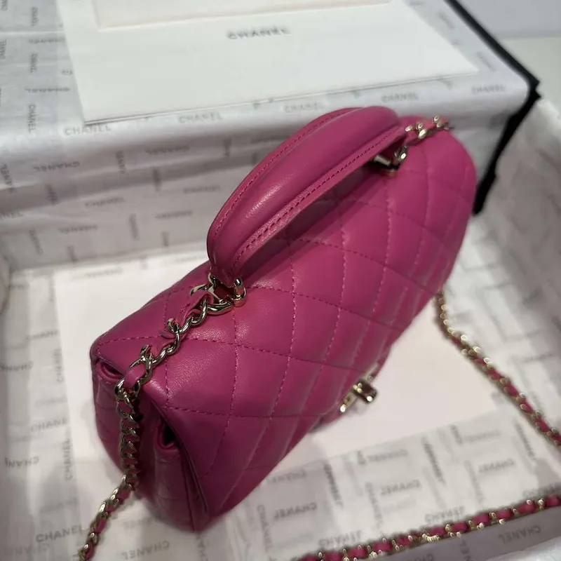 Chanel AS2431 Mini Classic Handbag With Top Handle Lambskin CC19007