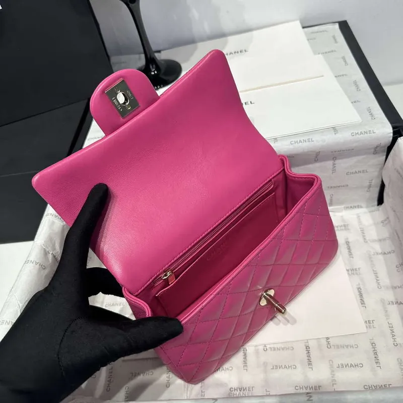 Chanel AS2431 Mini Classic Handbag With Top Handle Lambskin CC19007