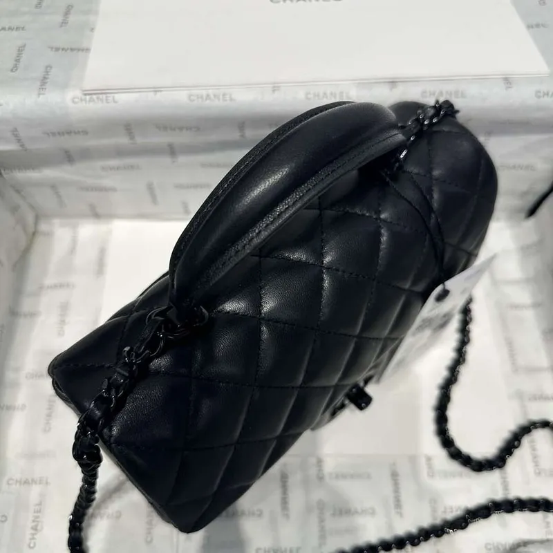 Chanel AS2431 Mini Classic Handbag With Top Handle Lambskin CC19005