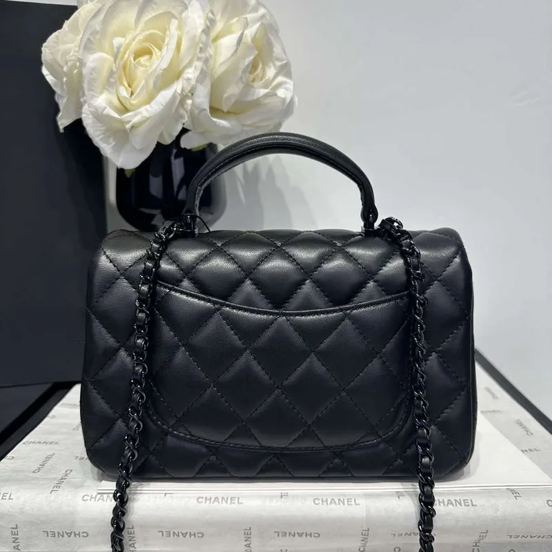 Chanel AS2431 Mini Classic Handbag With Top Handle Lambskin CC19005