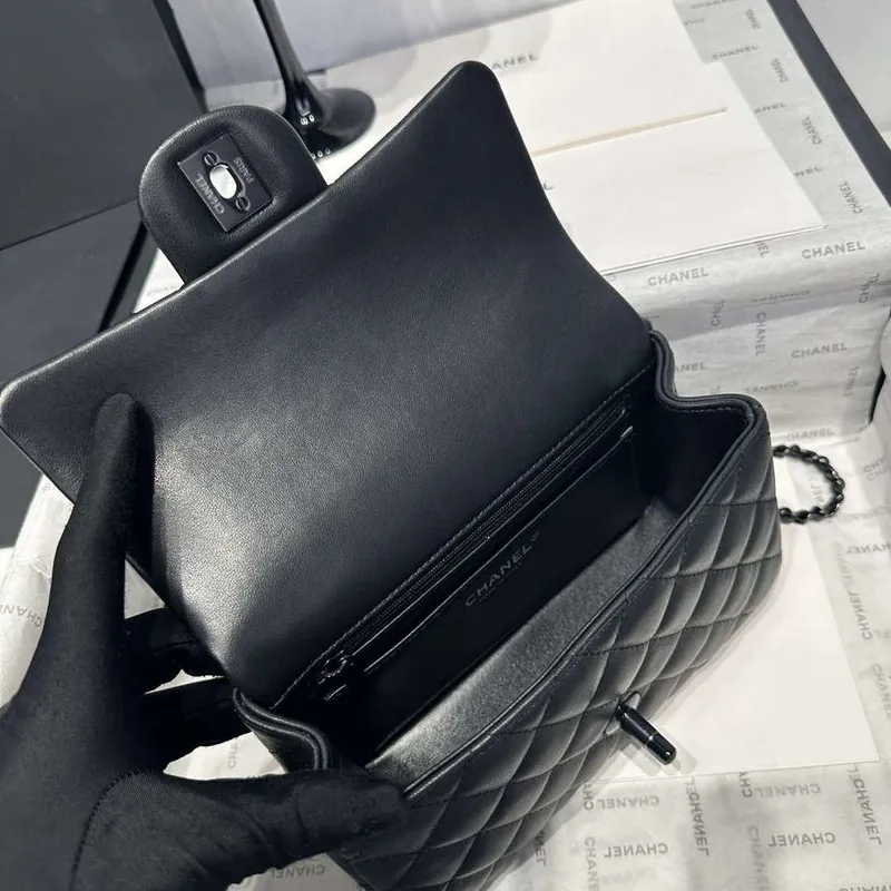 Chanel AS2431 Mini Classic Handbag With Top Handle Lambskin CC19005