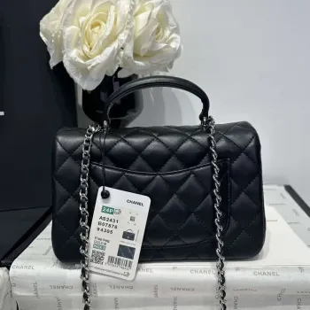 Chanel AS2431 Mini Classic Handbag With Top Handle Lambskin CC19004