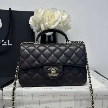 Chanel AS2431  Mini Classic Handbag With Top Handle Lambskin CC19003