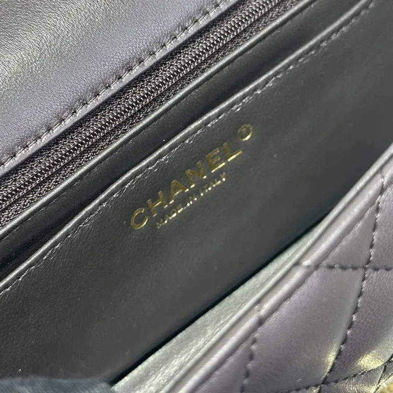 Chanel AS2431  Mini Classic Handbag With Top Handle Lambskin CC19003