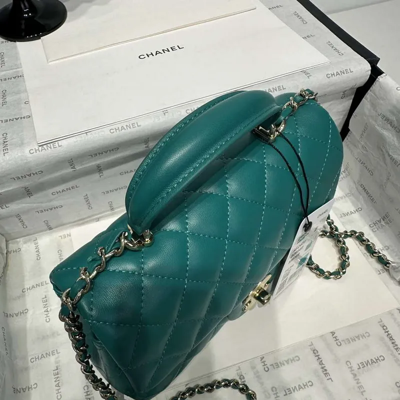 Chanel AS2431  Mini Classic Handbag With Top Handle Lambskin CC19002