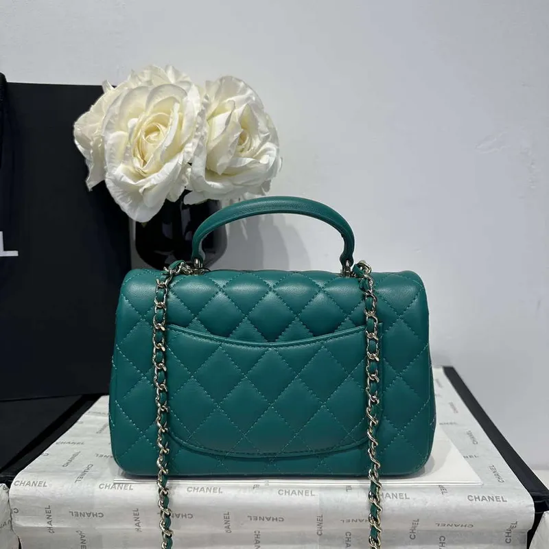 Chanel AS2431  Mini Classic Handbag With Top Handle Lambskin CC19002