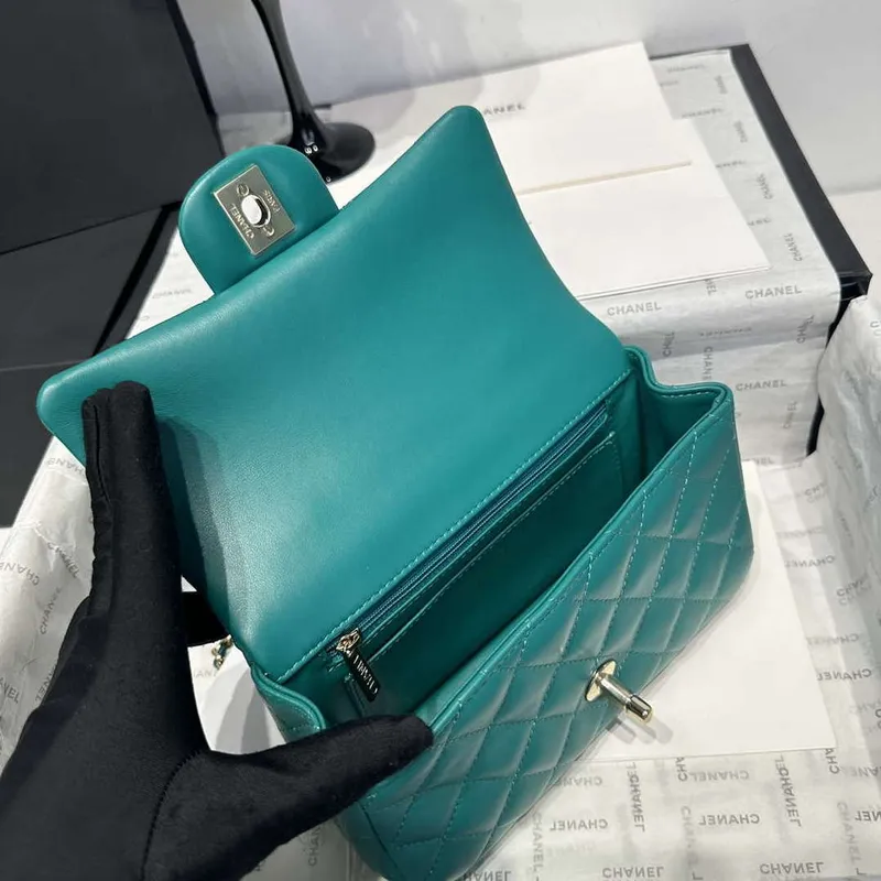 Chanel AS2431  Mini Classic Handbag With Top Handle Lambskin CC19002