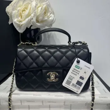 Chanel AS2431  Mini Classic Handbag With Top Handle Lambskin CC19001
