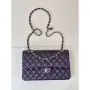 Chanel A01112 Flap Classic 11.12 Handbag Grape Purple Lambskin Light Gold