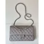Chanel A01112 Flap Classic 11.12 Handbag Calfskin Sewing Elephant Gray