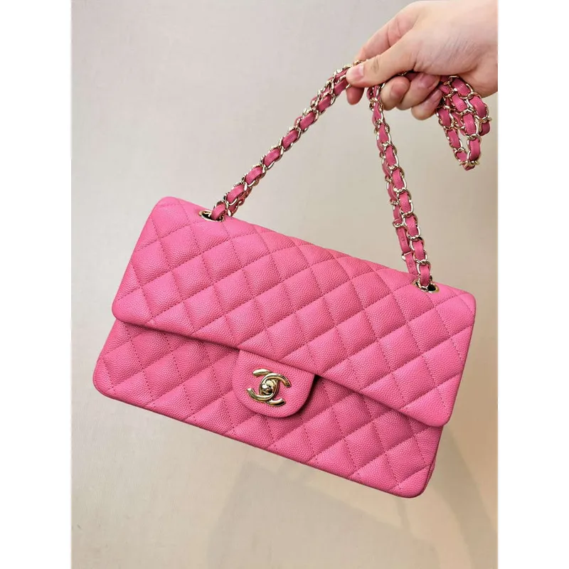 Chanel A01112 Flap Classic 11.12 Handbag Calfskin Pink