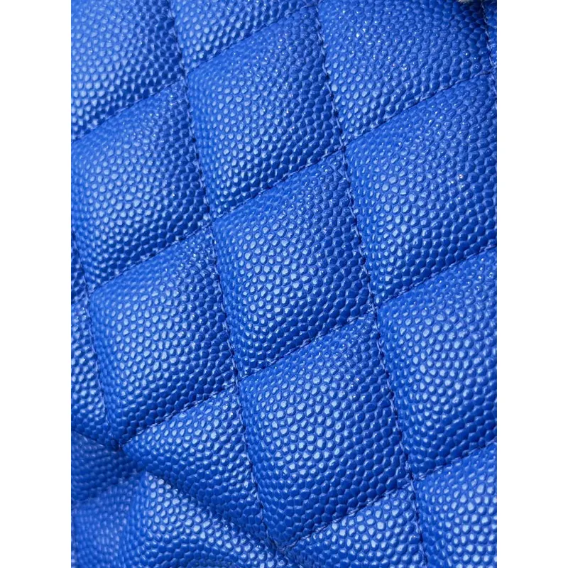 Chanel A01112 Flap Classic 11.12 Handbag Calfskin Blue