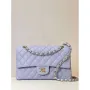 Chanel A01112 Flap Classic 11.12 Handbag Calfskin & Gold Tone Metal Light Purple
